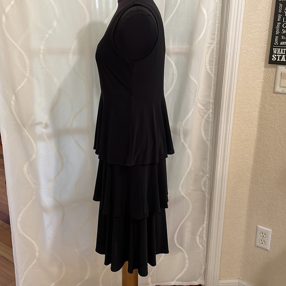 Tiana B Black Sleeveless Tiered Dress, Size Small - Picture 3 of 5